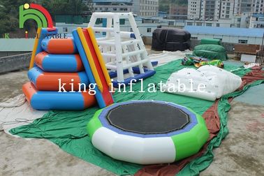 PVC Tarpaulin Bơm hơi Đảo nổi Leo núi Trượt cho Công viên nước