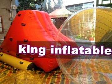 Red Aqua Park Đồ chơi nước bơm hơi / Trượt đá / Iceberg Bằng PVC cho Công viên nước