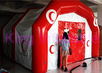 Lều bơm hơi PVC tùy chỉnh màu đỏ / trắng CE Máy thổi khí cho các sự kiện ngoài trời / trong nhà