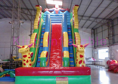 PVC Lanes đơn đầy màu sắc Thổi lên Trượt khô Spider &amp;amp; Deer Slide với bảo hành 2 năm