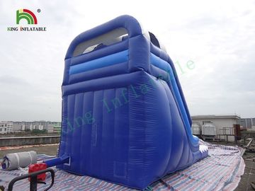 Bạt PVC 0,55mm Trượt nước một làn đường với bể bơi Màu xanh / trắng
