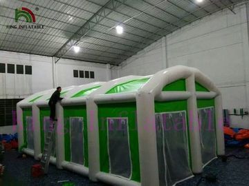 Lều sự kiện bơm hơi khổng lồ xanh / trắng không thấm nước
