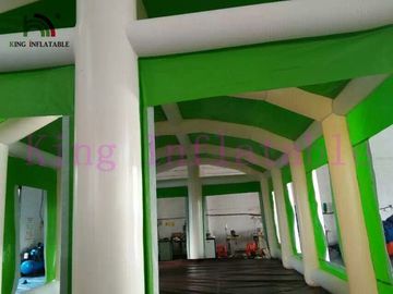 Lều sự kiện bơm hơi khổng lồ xanh / trắng không thấm nước