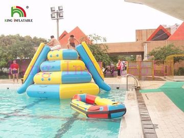 Đồ chơi nước bơm hơi bạt PVC 0.9mm, Tháp nhảy ngoài trời với 2 slide