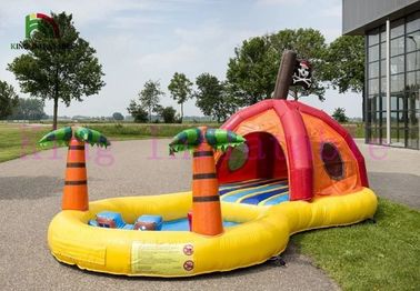 Nhà PVC Bounce cho trẻ em, Bouncer hải tặc nhỏ với hồ bơi
