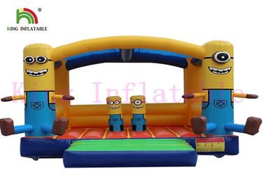 Lâu đài nhảy PVC PVC Mimion bền với mái cho sân chơi ngoài trời