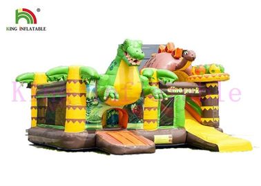 Khủng long chủ đề PVC Thổi lên lâu đài Bouncy với cuộc phiêu lưu trong rừng