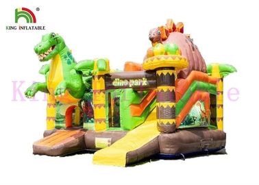 Khủng long chủ đề PVC Thổi lên lâu đài Bouncy với cuộc phiêu lưu trong rừng