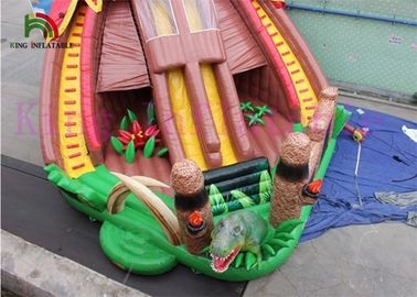 Antiquity Color Dinosaur bơm hơi lâu đài với sân trượt