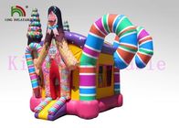 Candy Theme PVC Thổi lên Lâu đài Bouncy Thiết kế đầy màu sắc và tuyệt vời cho trẻ em