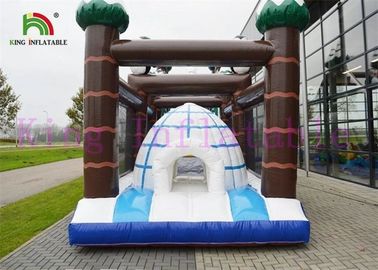 0,55mm PVC Ice và Snow World Trò chơi thể thao bơm hơi / Khóa học vượt chướng ngại vật thiết kế tuyệt vời