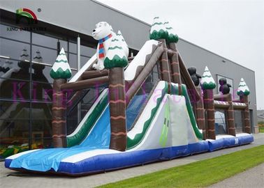 0,55mm PVC Ice và Snow World Trò chơi thể thao bơm hơi / Khóa học vượt chướng ngại vật thiết kế tuyệt vời