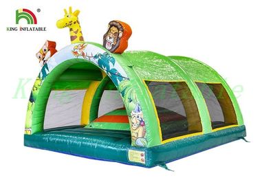 Động vật hoang dã đầy màu sắc Bouncy Lều trẻ em PVC Bouncer với ngọn đồi nhỏ