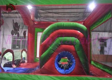 Red Green Pirate PVC Thổi bay Lâu đài Bouncy với Nhà chống nước bền bỉ