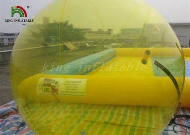 Màu vàng 1.0mm PVC đi bộ trên bóng nước / bong bóng nước / quả cầu con người