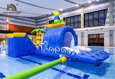 Cậu bé lướt sóng màu xanh / vàng Công viên nước bơm hơi PVC Khóa học đa năng bền bỉ
