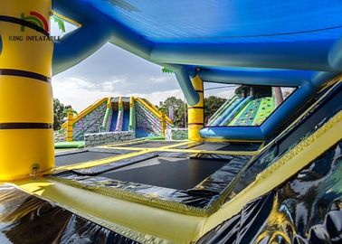 Combo nhiều sân chơi Công viên giải trí bơm hơi Màu sáng bền