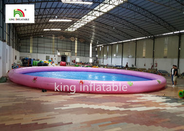Bể bơi bơm hơi tròn đường kính 18m có in PVC động vật