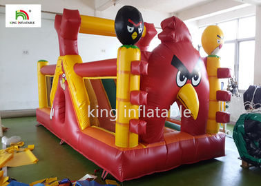 Airtight Angry Bird bơm hơi lâu đài với in tay