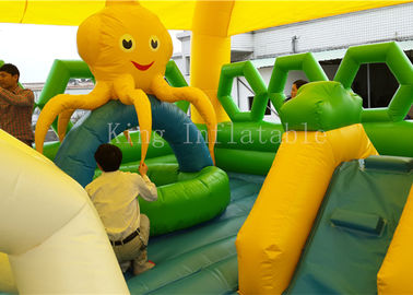 0,55 PVC Tarpaulin Bouncer Castle Công viên giải trí ngoài trời bơm hơi