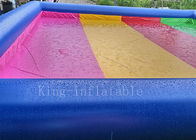 8 * 8 m PVC bạt PVC Màu xanh cầu vồng Bể bơi nước cho trẻ em chơi