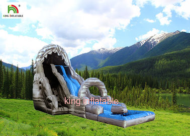 Xám và xanh bơm hơi Kiddie Trượt nước Trò chơi thương mại Bảo hành 1 năm