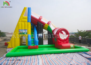 Bảo vệ lưới màu đỏ bơm hơi bể bơi nước cho sân sau EN14960 EN71