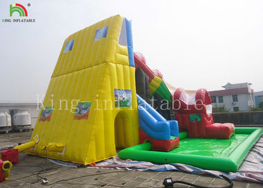 Bảo vệ lưới màu đỏ bơm hơi bể bơi nước cho sân sau EN14960 EN71