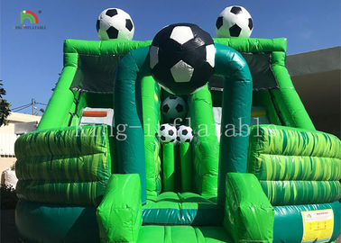 Bóng đá xanh Trẻ em bơm hơi lâu đài Bouncy Jumping House Combo Slide cho bữa tiệc