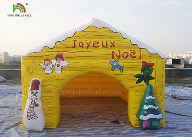 Kích thước tùy chỉnh Sản phẩm quảng cáo bơm hơi Giáng sinh Nhà Snowma Lều