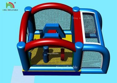 Trò chơi thể thao Cổng bóng đá bơm hơi đa chức năng Kết hợp đồ chơi trẻ em Bouncer Jumping Castle