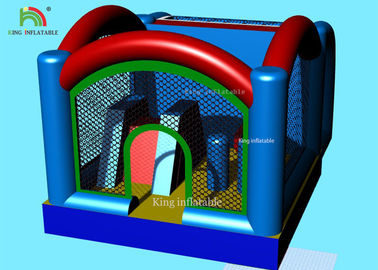 Trò chơi thể thao Cổng bóng đá bơm hơi đa chức năng Kết hợp đồ chơi trẻ em Bouncer Jumping Castle