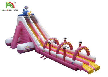 Kích thước tùy chỉnh Pink PVC Bạt nước Trượt nước Công viên giải trí ngoài trời cho trẻ em
