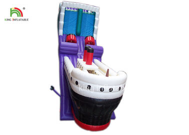 Tấm bạt PVC chống tia cực tím đầy màu sắc Đường trượt khô thoáng khí Đôi làn đường trượt tàu cướp biển