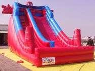 Trượt nước PVC màu đỏ với hồ bơi ở phía trước / slide người nhện cho trẻ em