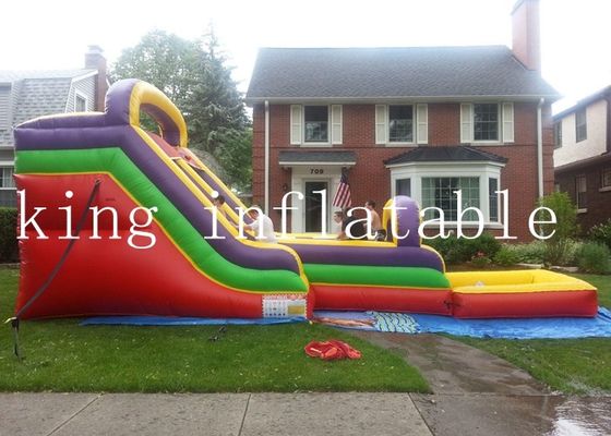 Bốn đường khâu Chủ đề Cầu vồng Đường trượt nước PVC cho trẻ em