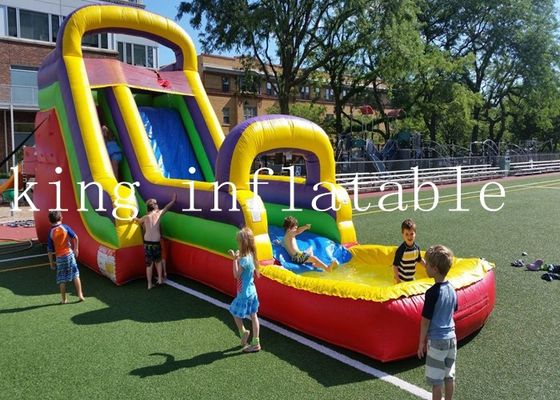 Bốn đường khâu Chủ đề Cầu vồng Đường trượt nước PVC cho trẻ em
