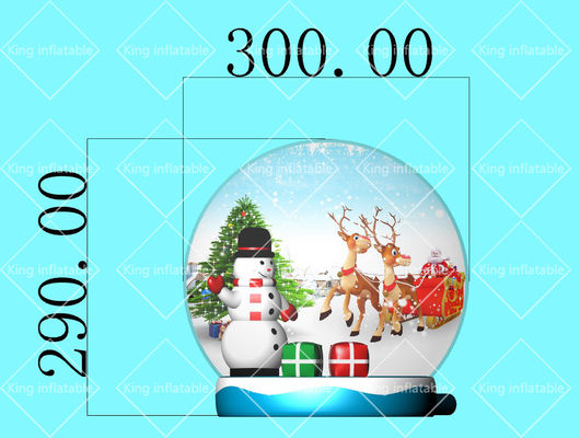 King Inflatable Advertising 3m Merry Christmas Quả cầu tuyết Bong bóng