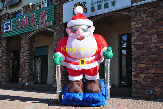 Ông già Noel bơm hơi 3m Trượt tuyết Khiêu vũ Trượt ván
