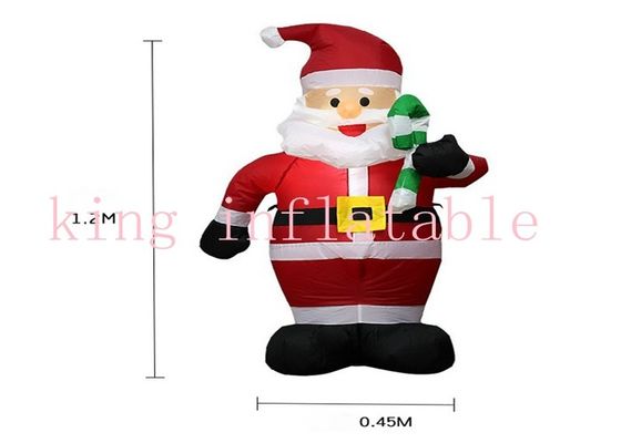 210D Nylon ông già Noel bơm hơi khổng lồ ngoài trời tùy chỉnh cho sân