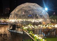 Lều mái vòm trắc địa trong suốt 4 m ngoài trời Lều cắm trại bong bóng với tầm nhìn ra các đường ống thép của các vì sao