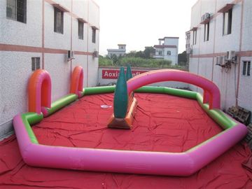 Trò chơi thể thao bơm hơi PVC 0,6mm, Sân chơi bạt Tarpaulin Hồng