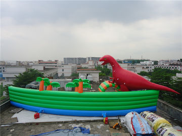 Chủ đề khủng long đầy màu sắc Công viên nước bơm hơi cho hồ bơi và hồ