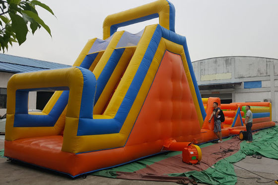 12m * 3.5m Tùy chỉnh Thổi lên Chạy chướng ngại vật cho các sự kiện ngoài trời