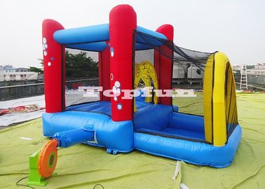 4m bong bóng thương mại bơm hơi nhà bị trả lại với lưới an toàn và hồ bơi