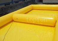 Yellow Square Bể bơi nước ngoài trời PVC cho bóng đi bộ nước