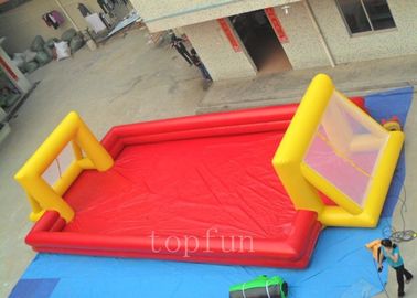 Trò chơi thể thao bơm hơi bạt PVC 0,45mm - 0,55mm, thiết bị thể thao sân bóng đá ống đôi