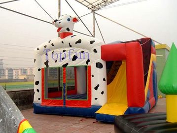 Lâu đài nhảy nước 6 x 5m tùy chỉnh, trò chơi trẻ em thương mại trắng