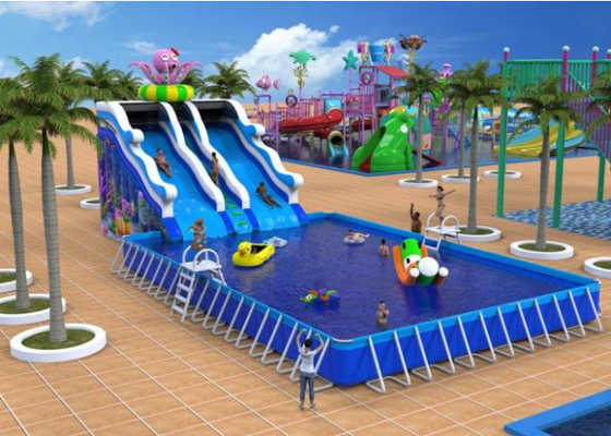 Công viên nước Shark Hồ bơi lớn có đường trượt nước