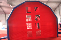Lều sự kiện mái vòm bơm hơi lớn màu đỏ có cửa sổ dành cho thương mại